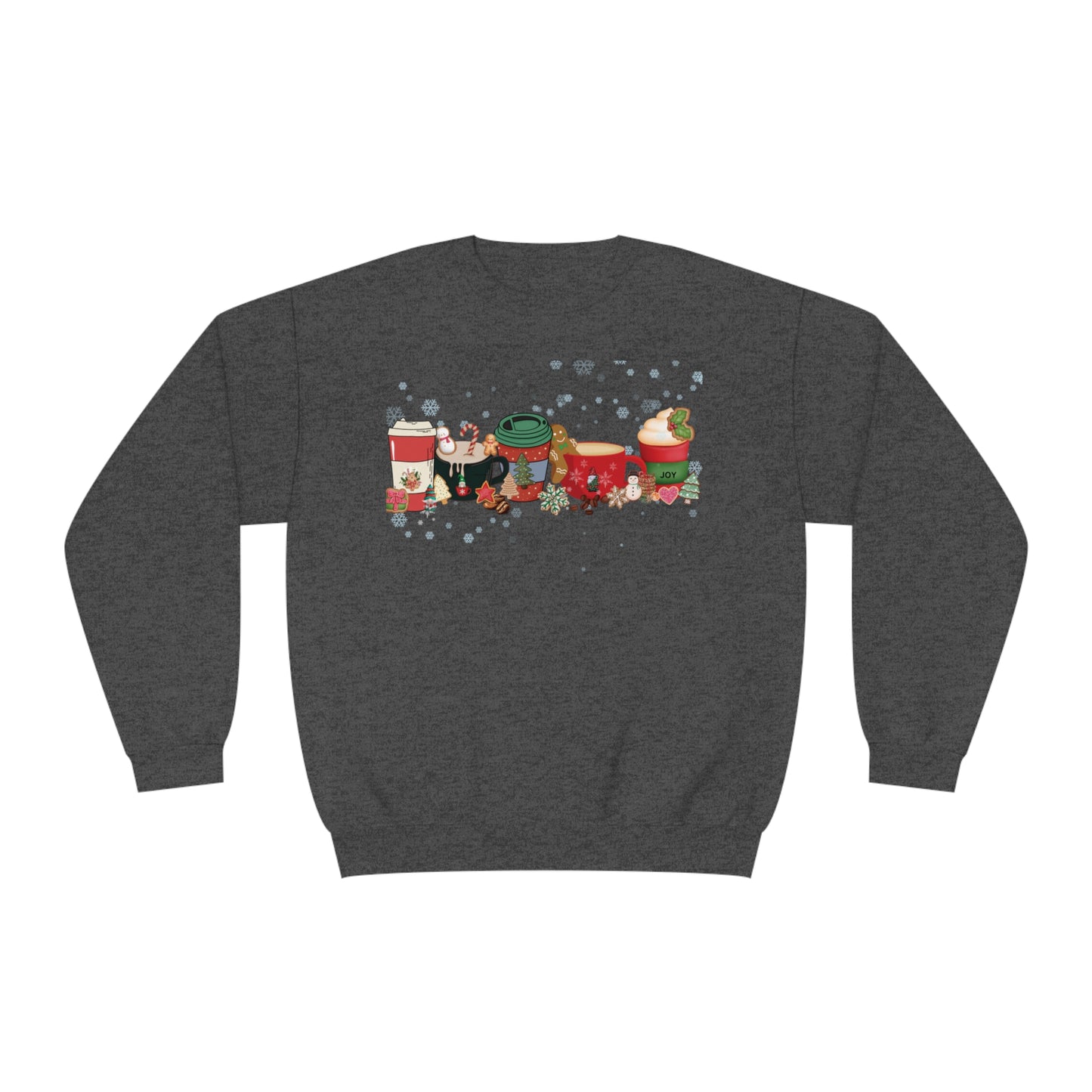 Coffee,Cookies, Cinnamon Latte, Peppermint latte , Gingerbread Latte ,Peppermint Mocha, Chai Latte Unisex Crewneck Sweatshirt large graphic