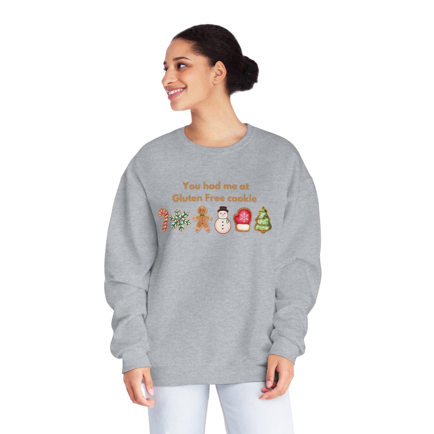 You had me at Gluten Free Cookie Unisex Crewneck Sweatshirt, Christmas cookie, sugar, gingerbread, shortbread, frosted cookie,