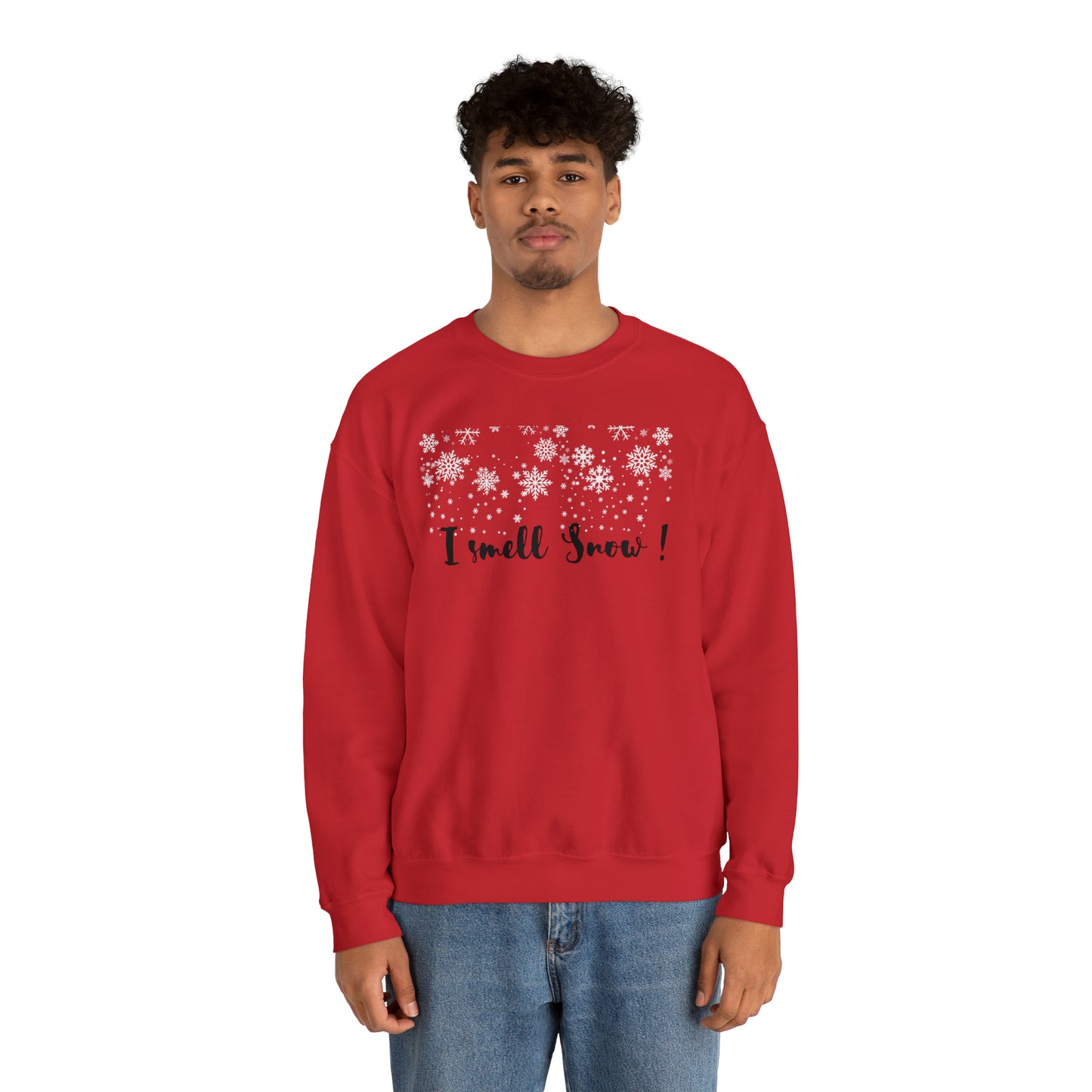 I smell snow Crewneck Sweatshirt, perfect winter magic shirt! Perfect snowflake magic in 3 colors