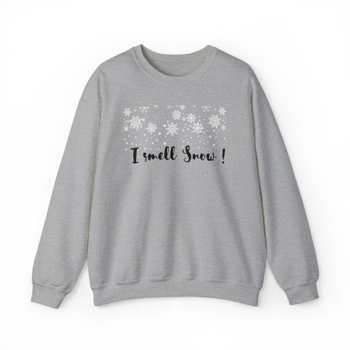 I smell snow Crewneck Sweatshirt, perfect winter magic shirt! Perfect snowflake magic in 3 colors