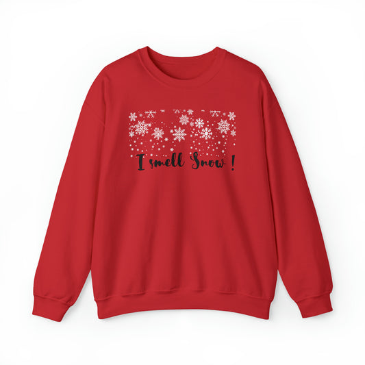 I smell snow Crewneck Sweatshirt, perfect winter magic shirt! Perfect snowflake magic in 3 colors