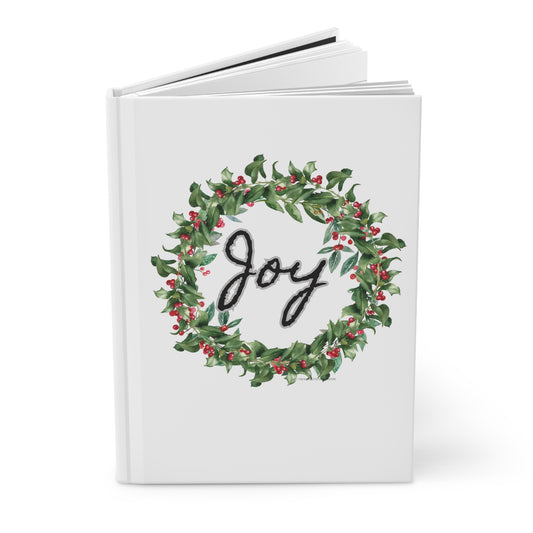 Joy Hardcover Journal Matte. Holiday Memory Notebook. Christmas gift for Family, Friends,