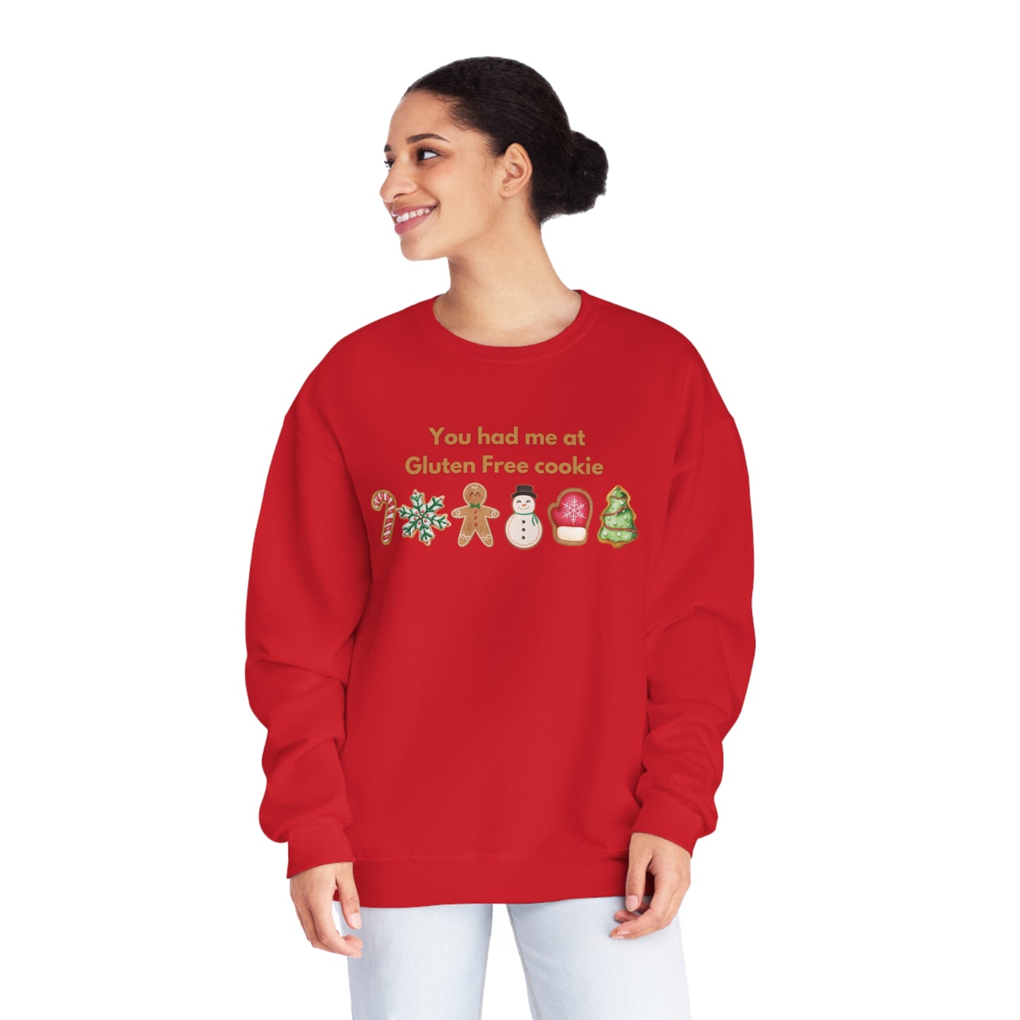 You had me at Gluten Free Cookie Unisex Crewneck Sweatshirt, Christmas cookie, sugar, gingerbread, shortbread, frosted cookie,